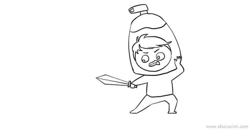 防疫病毒卡通简笔画步骤教学