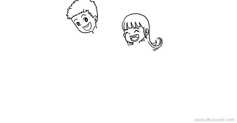 玩耍的小孩儿童画怎么画 玩耍的小孩简笔画顺序