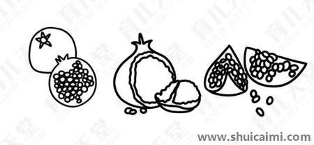石榴儿童简笔画
