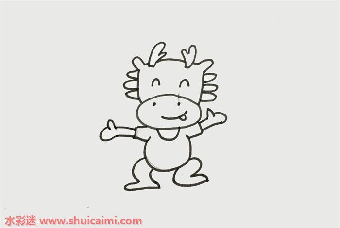 龙怎么画简单又可爱漂亮 卡通龙彩色简笔画