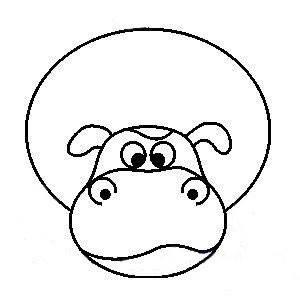 河马简笔画 河马简笔画彩色