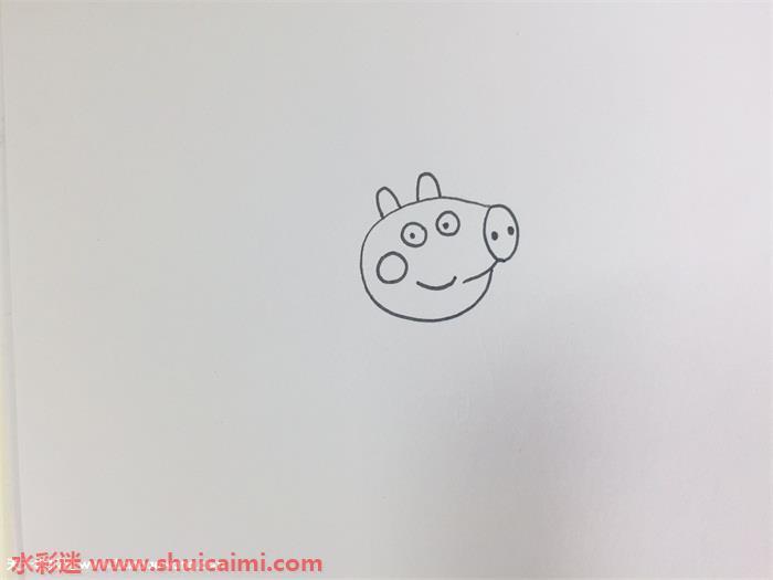 可爱呆萌的小猪佩奇简笔画图片教程