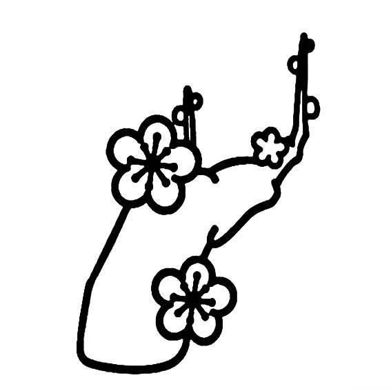 梅花树简笔画 梅花树简笔画手绘
