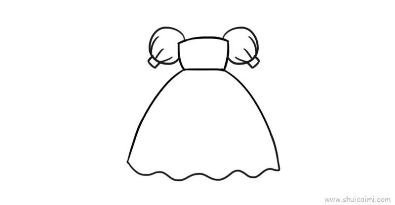 公主裙晚礼服儿童画怎么画 公主裙晚礼服简笔画图片