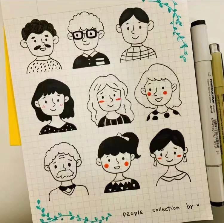 简笔画人物 简笔画人物男孩帅气