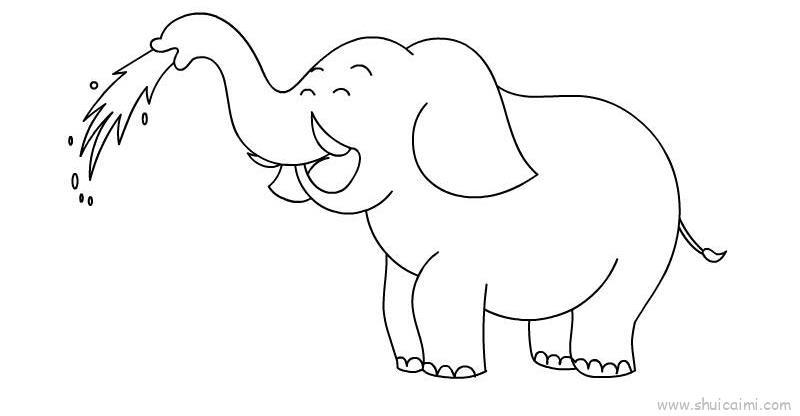 大象教程儿童画怎么画 大象教程简笔画图片大全