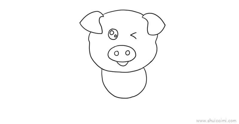 小猪儿童画怎么画 小猪简笔画步骤