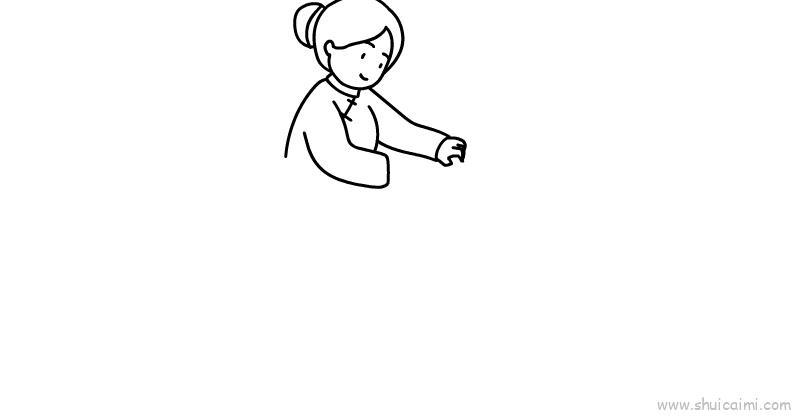 老奶奶推磨儿童画怎么画 老奶奶推磨简笔画画法