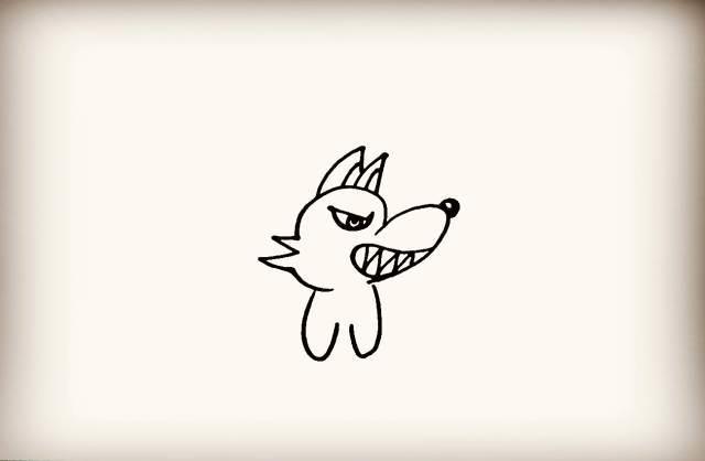 大灰狼简笔画图片大全 大灰狼简笔画图片大全可爱