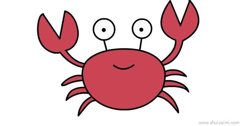 螃蟹儿童画怎么画 螃蟹简笔画顺序