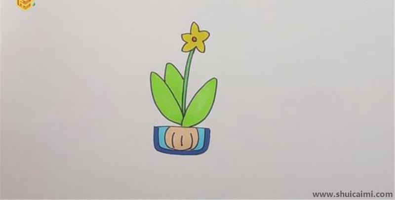水仙花儿童简笔画怎么画 水仙花儿童画图片大全