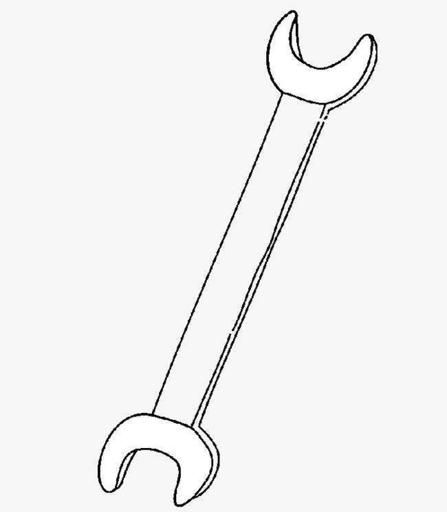 活动扳手简笔画 活动扳手怎么画