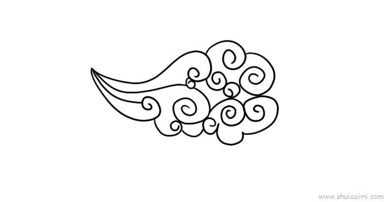 祥云儿童画怎么画 祥云简笔画简单