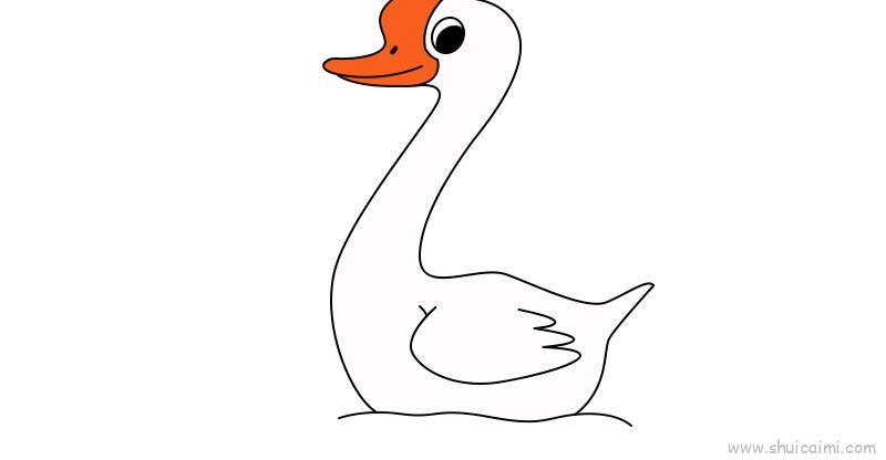 小孩鹅儿童画怎么画 小孩鹅简笔画简单