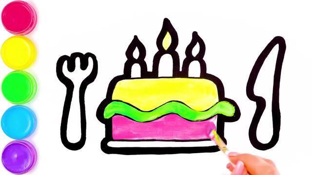 蛋糕图片简笔画 蛋糕图片简笔画涂色