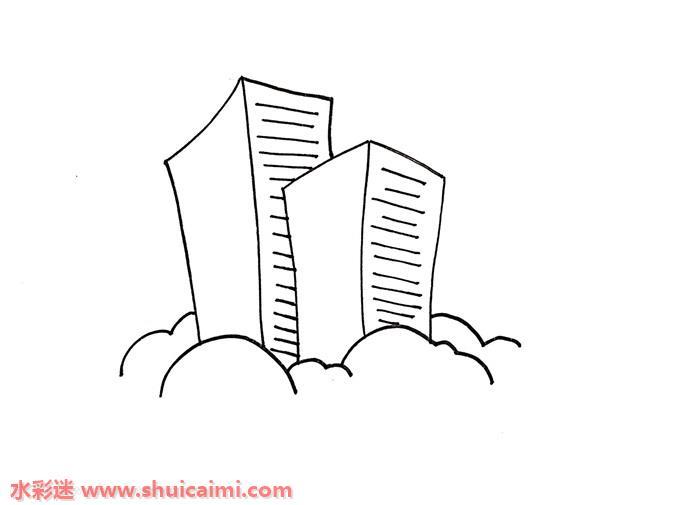 QQ红包摩天大楼怎么画 摩天大楼简笔画漂亮卡通