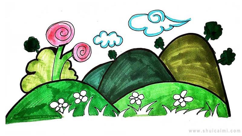 田野简笔画怎么画 田野简笔画图片大全