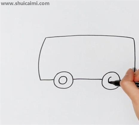 公共汽车简笔画怎么画 公共汽车简笔画步骤