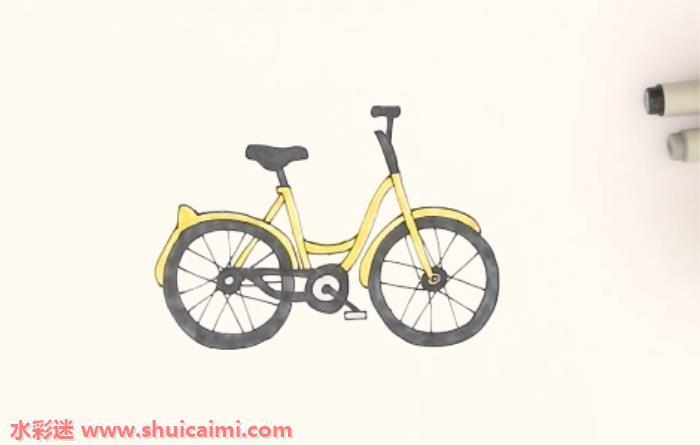小黄车怎么画 小黄车简笔画漂亮卡通
