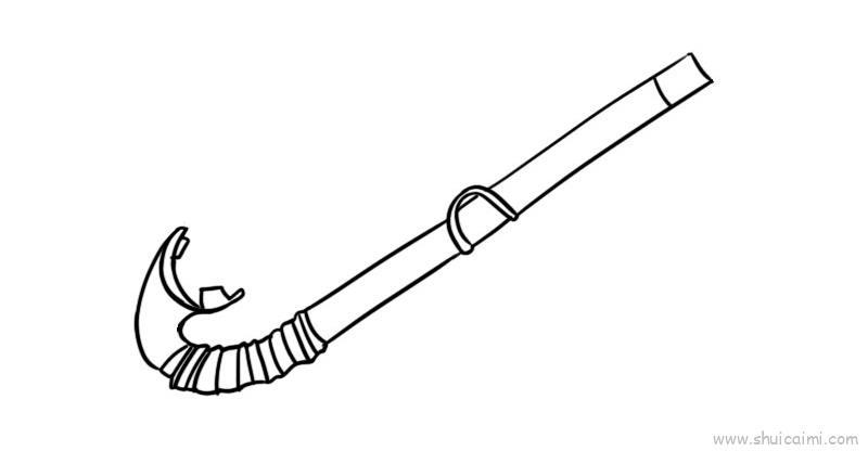 呼吸管儿童画怎么画 呼吸管简笔画简单