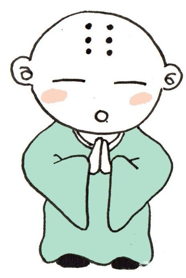 卡通人物小和尚的简笔画怎么画 卡通人物小和尚的简笔画步骤