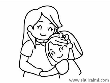 母亲节彩色儿童简笔画