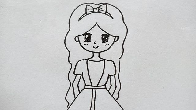 人物简笔画女孩 人物简笔画女孩全身学生