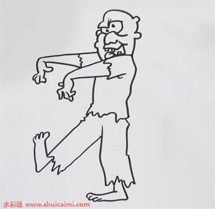 丧尸怎么画 丧尸简笔画简单又漂亮
