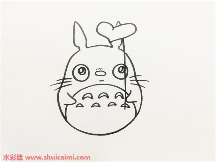 儿童画龙猫简笔画详细步骤教程