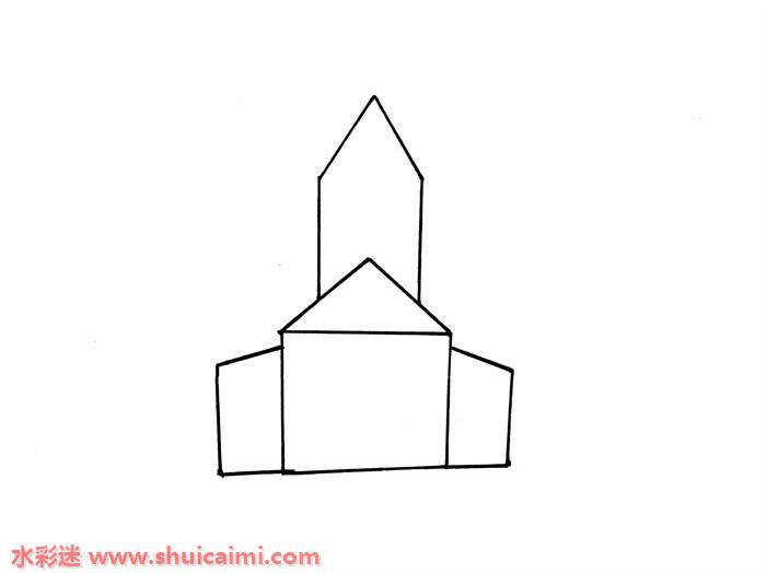 QQ红包教堂怎么画 教堂简笔画简单好看带颜色