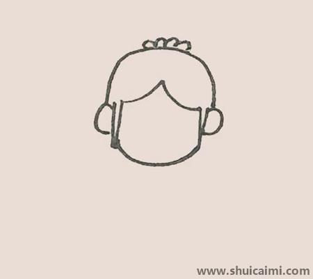 牛郎织女的织女的儿童简笔画