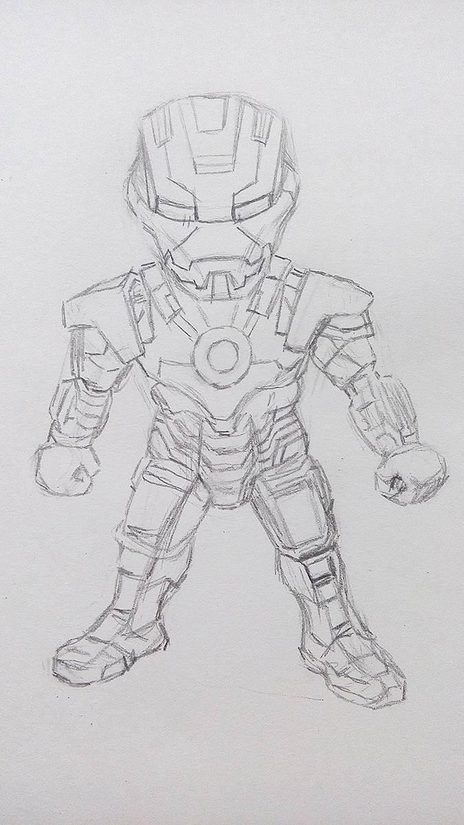 钢铁侠简笔画 钢铁侠简笔画儿童画