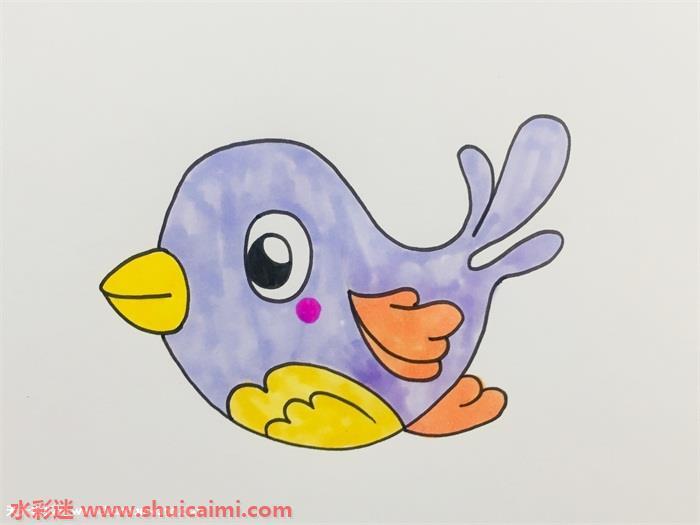小鸟飞怎么画 小鸟飞简笔画简单彩色