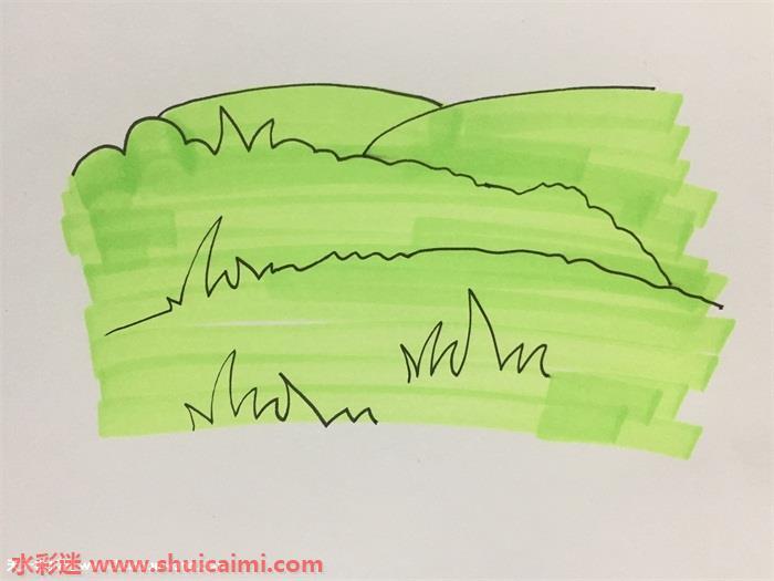 草原怎么画 草原简笔画彩色