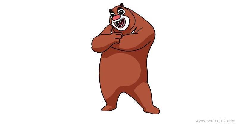 熊大儿童画怎么画 熊大简笔画顺序