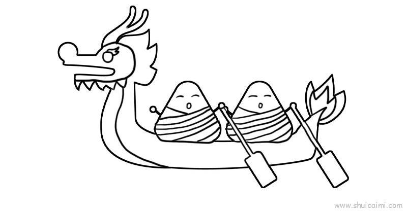 龙舟儿童画怎么画 龙舟简笔画好看