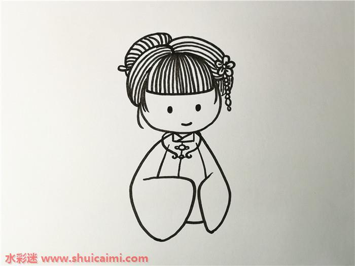 汉服怎么画 汉服简笔画步骤