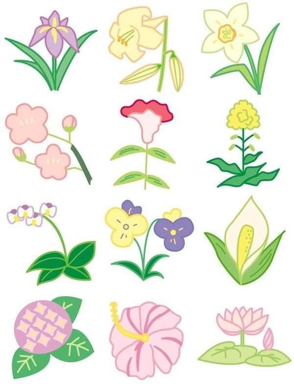 简笔画图片大全花草类 简笔画图片大全花草类有颜色