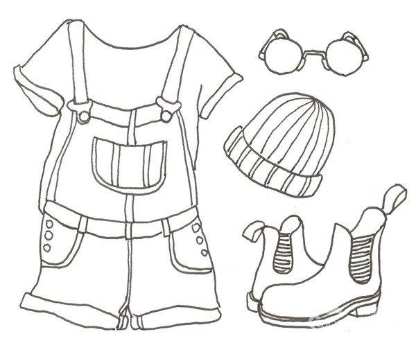 服装搭配的简笔画怎么画 服装搭配的简笔画图片大全