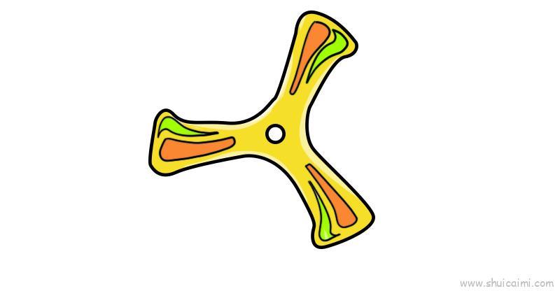 回旋镖儿童画怎么画 回旋镖简笔画顺序