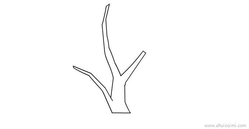 树干儿童画怎么画 树干简笔画顺序