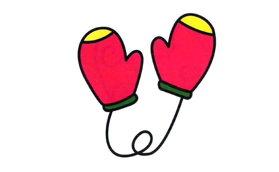 手套简笔画 手套简笔画涂色