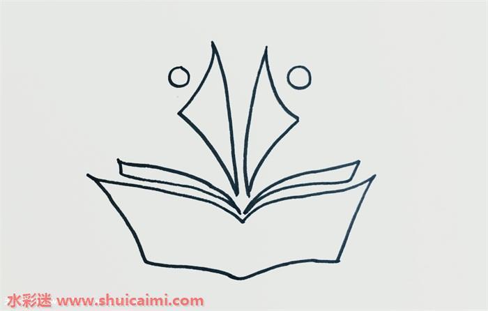 读书节徽标怎么画 读书节徽标简笔画图片大全带颜色