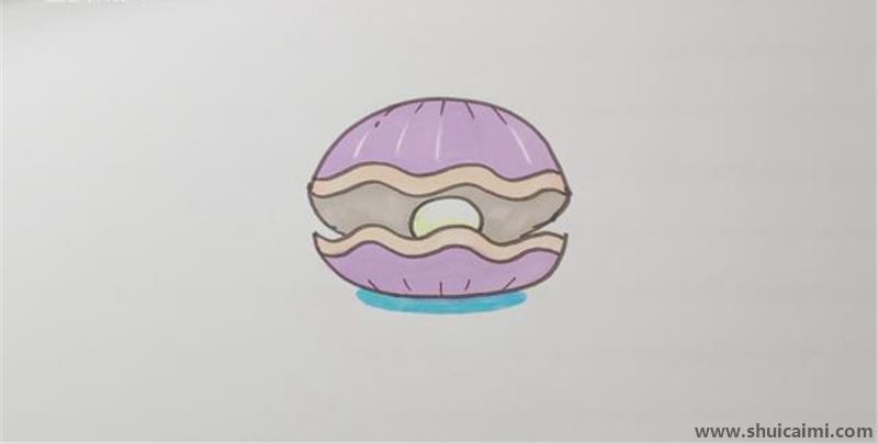 贝壳简笔画怎么画 贝壳儿童画图片大全