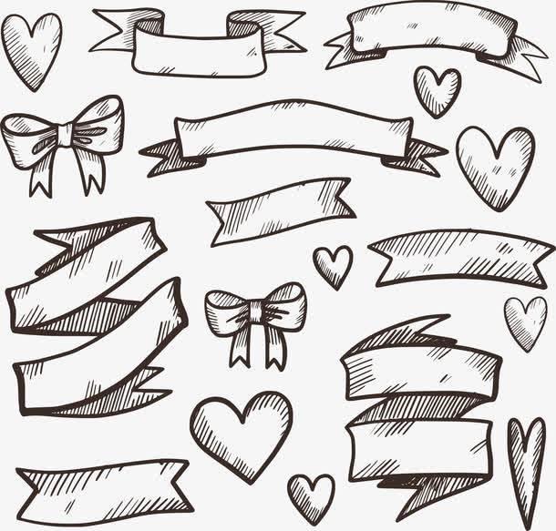 彩带简笔画 生日彩带简笔画