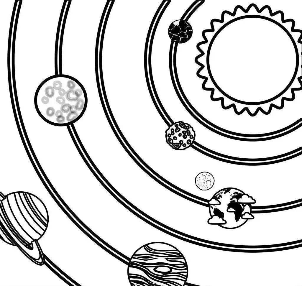 星球的简笔画图片大全 星球的简笔画图片大全可爱