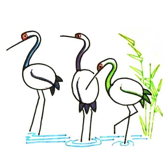 仙鹤简笔画 仙鹤简笔画简单又漂亮