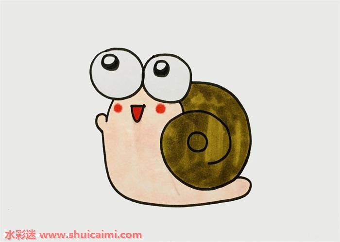 蜗牛怎么画 蜗牛简笔画简单好看彩色