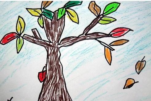 秋天的树简笔画图片大全 秋天的树简笔画图片大全大图