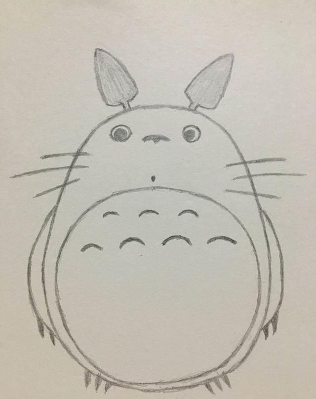 龙猫简笔画 龙猫简笔画大全可爱